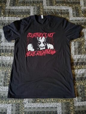 Rosemary Courtney's Not Here Right Now Black T-Shirt Adult Large TNA Wrestling